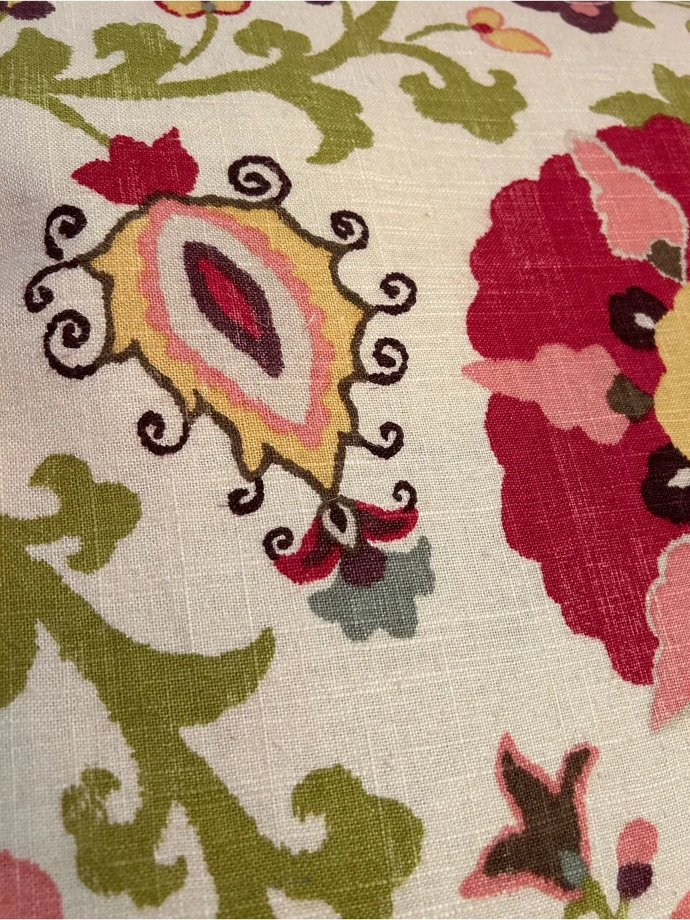 Set of 2 Handmade Pillows - Braemore Silsila Cherry Blossom Floral Paisley Print